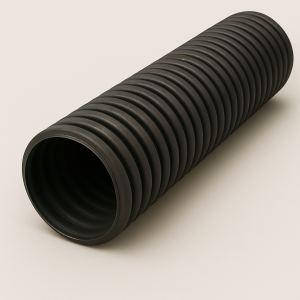 Труба дренажная гофрированная двустенная жесткая с раструбом 400х6000 мм в наличии в Иваново